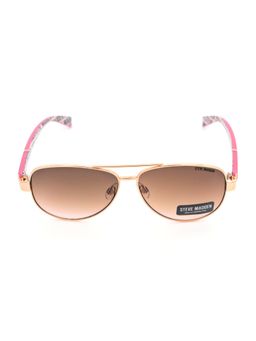 Steve Madden - Women Gold UV Protected Lens Polycarbonate Sunglasses (52)