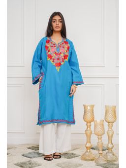 HOUSE OF KARI - Woollen Pheran Sky Blue Kurta