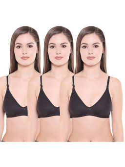 Bodycare - Pack of 3 Perfect Coverage/Plunge Bra In Black Colour