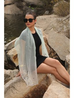 Modarta By Kamakshi - Ombre Cotton Hand Embellished Stole for Women (M)