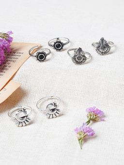 Teejh - Myra Set of 3 Silver Toe Rings