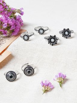 Teejh - Aindri Set of 3 Silver Toe Rings