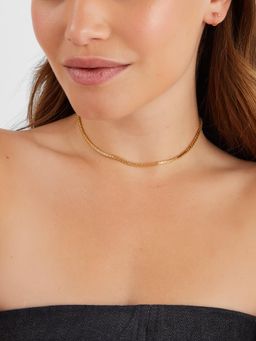 Accessorize London - Women 14k Gold-Plated Tennis Choker Necklace
