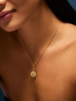 Accessorize London - Women 14k Gold-Plated Sun Disc Pendant Necklace
