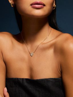 Accessorize London - Women 14k Gold-Plated Heart Pendant Necklace