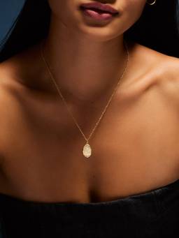 Accessorize London - Women 14k Gold-Plated Drusy Pendant Necklace
