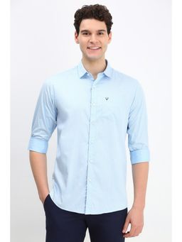 Allen Solly - Men Blue Slim Fit Print Full Sleeves Casual Shirt