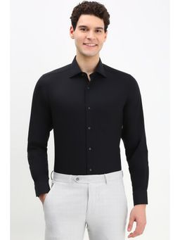 Allen Solly - Men Black Regular Fit Checks Full Sleeves Formal Shirt