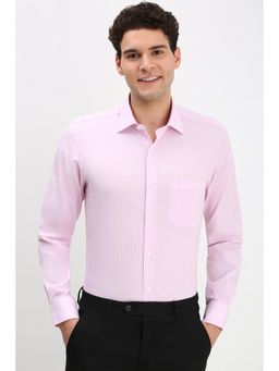 Allen Solly - Men Pink Regular Fit Print Full Sleeves Formal Shirt