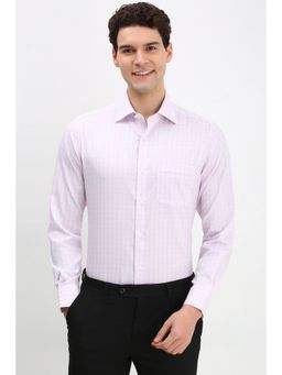 Allen Solly - Men Pink Regular Fit Check Full Sleeves Formal Shirt