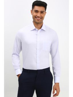 Allen Solly - Men Lavender Slim Fit Solid Full Sleeves Formal Shirt