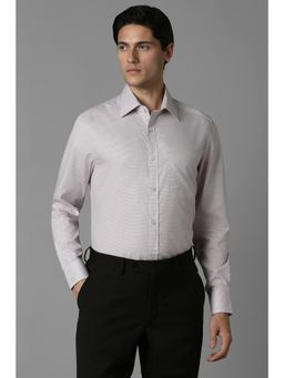 Louis Philippe - Men Grey Regular Fit Check Full Sleeves Formal Shirt