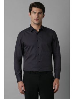 Louis Philippe - Men Black Slim Fit Print Full Sleeves Casual Shirt
