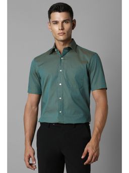 Louis Philippe - Men Green Regular Fit Print Half Sleeves Casual Shirt