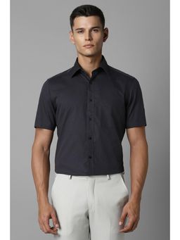 Louis Philippe - Men Black Regular Fit Print Half Sleeves Casual Shirt