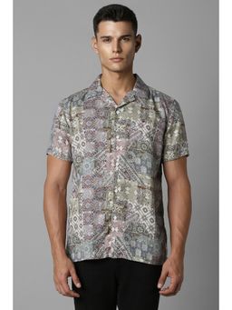 Louis Philippe - Men Multi Color Slim Fit Print Half Sleeves Casual Shirt