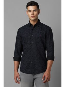Louis Philippe - Men Black Slim Fit Paisley Print Full Sleeves Casual Shirt