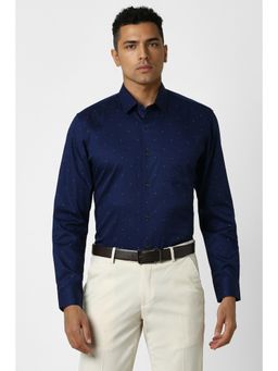 Peter England - Men Navy Blue Slim Fit Formal Shirt