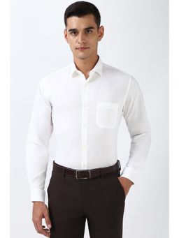 Peter England - Men White Slim Fit Formal Shirt