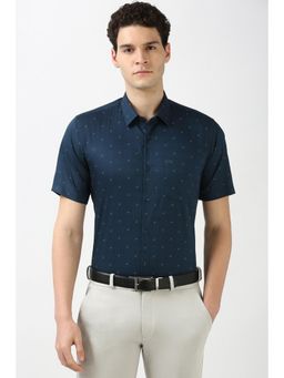 Peter England - Men Teal Regular Fit Formal Shirt