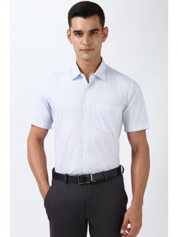 Peter England - Men Blue Regular Fit Formal Shirt