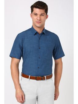 Peter England - Men Blue Regular Fit Formal Shirt