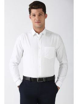 Peter England - Men White Slim Fit Formal Shirt