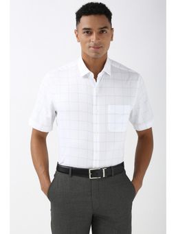 Peter England - Men White Regular Fit Formal Shirt