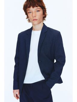 H&M - Boys Blue Linen-Blend Jacket