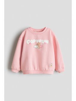 H&M - Girls Pink Motif-Detail Sweatshirt