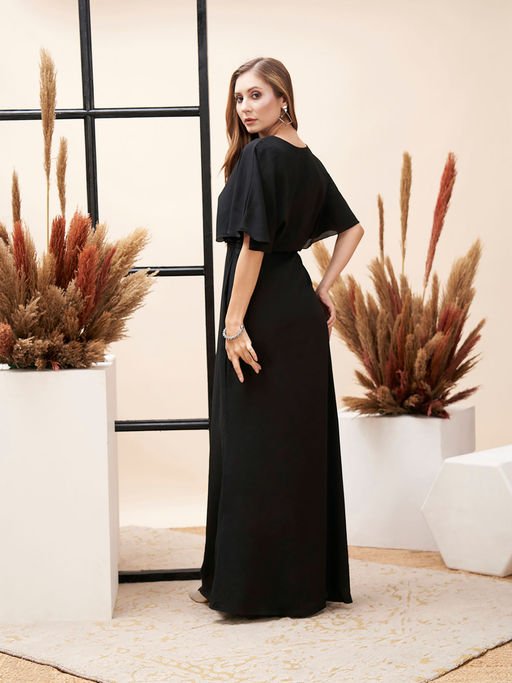 Buy LUXE By MISH One Shoulder Work Kimono Style Dress Online