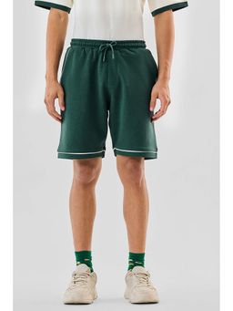 Snitch - Green Solid Regular Casual Shorts For Men