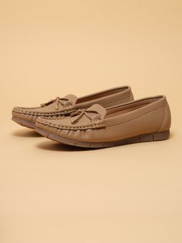 ERIDANI - Alexx Beige Knot Moccasins