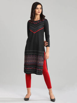 Aurelia - Black Printed Kurta