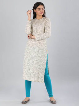 Aurelia - Natural Milange Straight Kurta