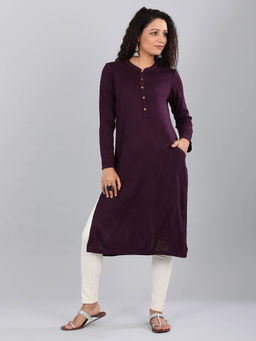 Aurelia - Purple Straight Kurta