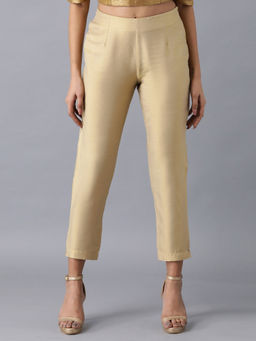 W - Gold Solid Slim Pant