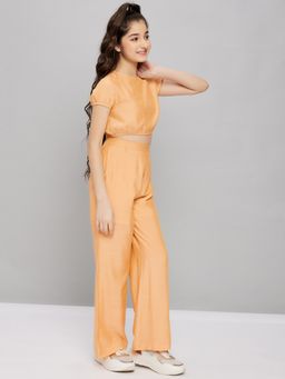 Stylo Bug - Girls Full Length Solid Clothing - Orange (Set of 2)