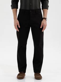 BASICS - Brown Cotton Stretch Trouser