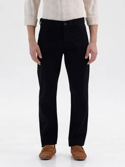 BASICS - Black Cotton Stretch Trouser
