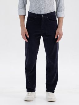 BASICS - Navy Blue Cotton Trouser