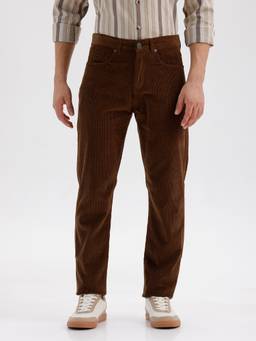 BASICS - Brown Cotton Trouser