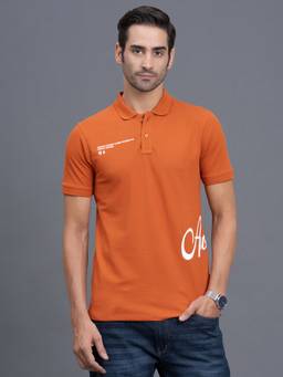 Cantabil - Polo T-Shirt For Men Regular Fit Polycotton Printed Pattern
