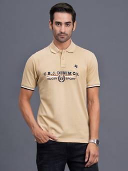 Cantabil - Polo T-Shirt For Men Regular Fit Polycotton Printed Pattern