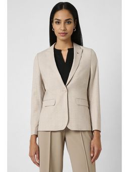 Van Heusen - Women Beige Check Blazer