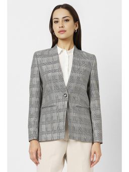 Van Heusen - Women Grey Check Blazer