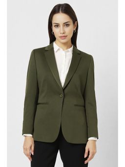 Van Heusen - Women Olive Textured Blazer