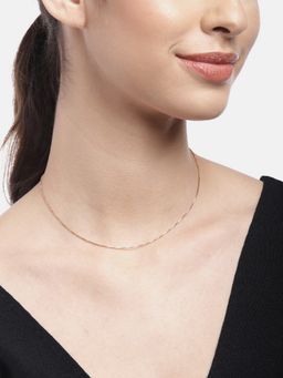 Zavya - Simple 925 Silver Box Chain in Rose Gold