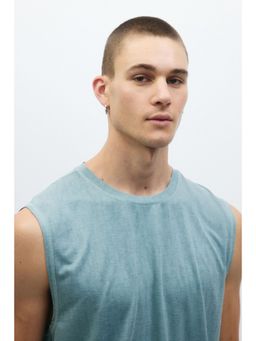 H&M - Men Turquoise Regular Fit Sports Vest Top With Drymove