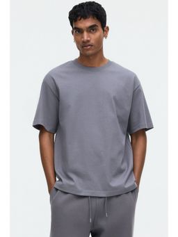 H&M - Men Grey Coolmax® Relaxed Fit T-Shirt